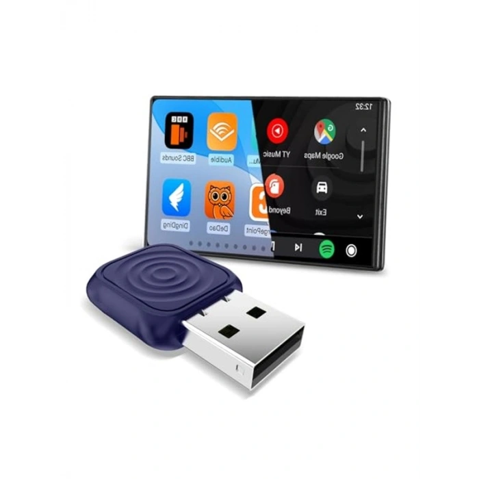 iPhone için Mini Ultra CarPlay Kablosuz Adaptör, Kablosuz Android Otomatik Adaptör, Kablolu Kablosuz CarPlay ve Android Auto, Tak ve Çalıştır Kurulumu, 2016+ Otomobillerle Uyumlu