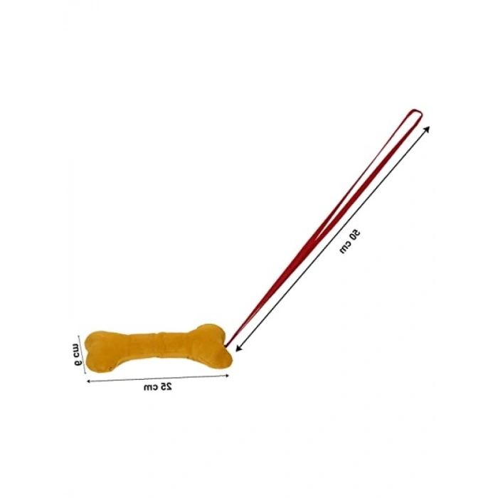 İpli Çekiştirmeli Kumaş Köpek Kemik Oyuncak - 25 cm