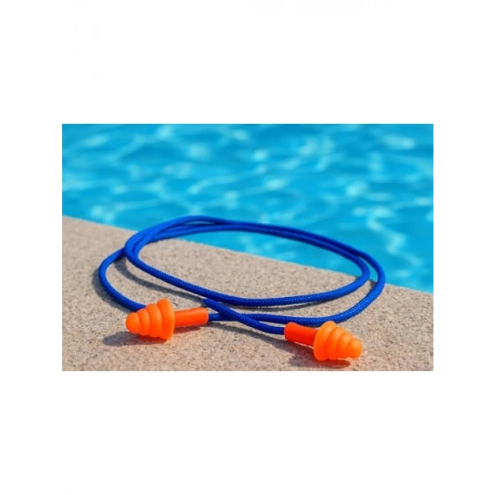 İpli Kulak Tıkacı - Su ve Gürültü Önleyici, 25 dB Azaltma