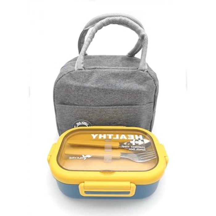 Isı Yalıtımlı Termal Çantalı Çelik Lunch Box, Çok Bölmeli