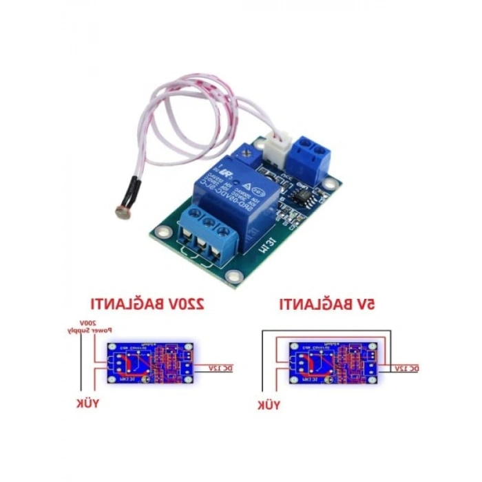 Işık Kontrollü Röle Modülü - 5V Gündüz Gece Algılayıcı