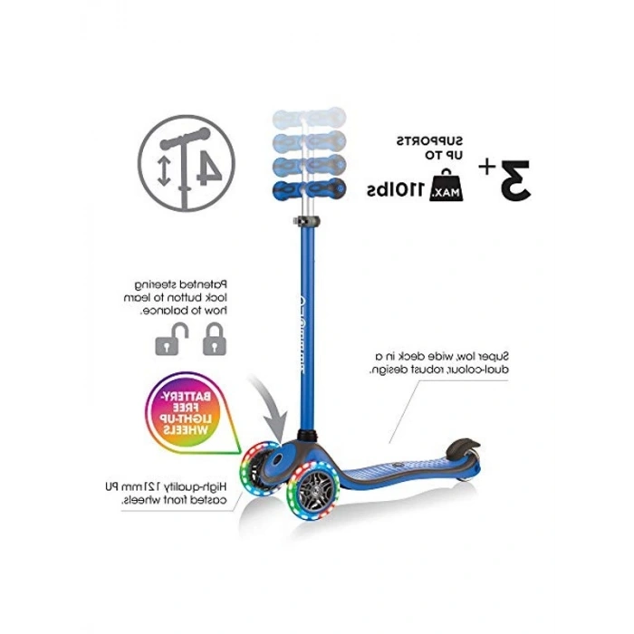 Işık Yakan Tekerlekli Scooter, Çocuklar için Eğlenceli Taşıma Aracı