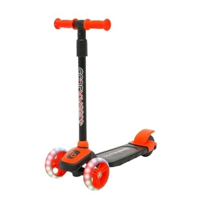 Işıklı 3 Tekerlekli Çocuk Scooter - Ayarlanabilir ve Koruyucu Set ile