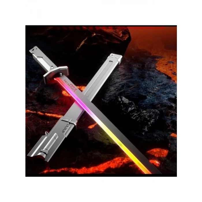 Işıklı RGB Oyuncak Kılıç, Renk Değiştiren ve Sesli Şarjlı Eğlence