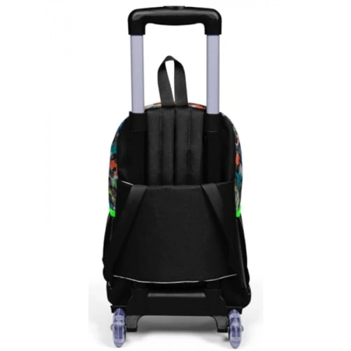 Işıklı Tekerlekli Çekçek Okul ve Seyahat Çantası (Gri)