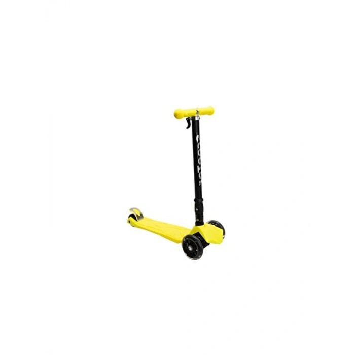 Işıklı Tekerlekli Scooter, Sarı Renkli Eğlenceli Tasarım