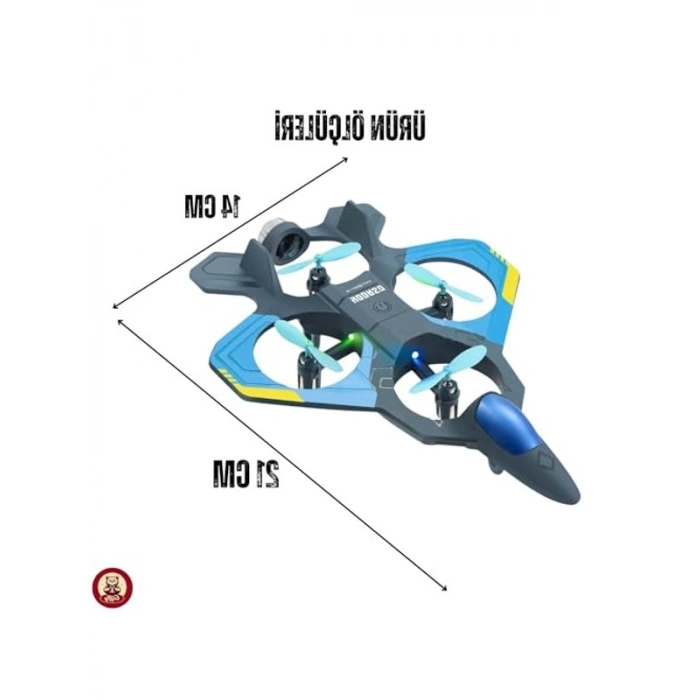 Işıklı Uzaktan Kumandalı Jet Uçağı ve 360° Dönüş Özelliği