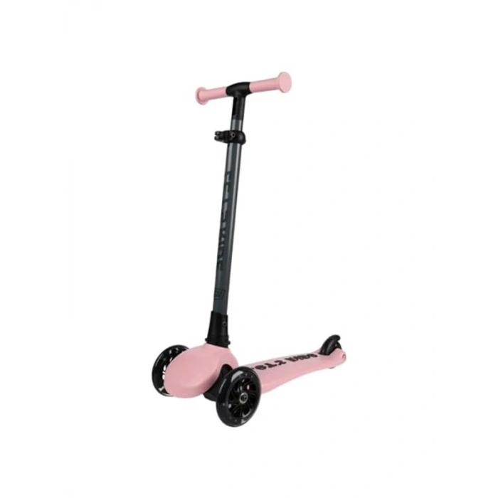 Işıklı ve Katlanabilir 3 Tekerlekli Scooter, Pembe Renk Seçeneği