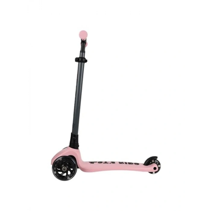 Işıklı ve Katlanabilir 3 Tekerlekli Scooter, Pembe Renk Seçeneği
