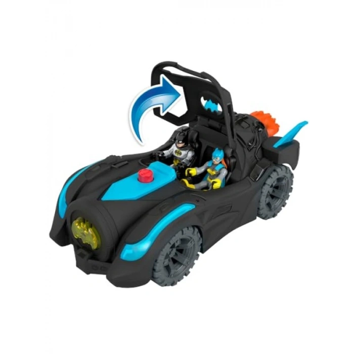 Işıklı ve Sesli Eğlenceli Araç Seti - Batman Figürü ile Batmobil