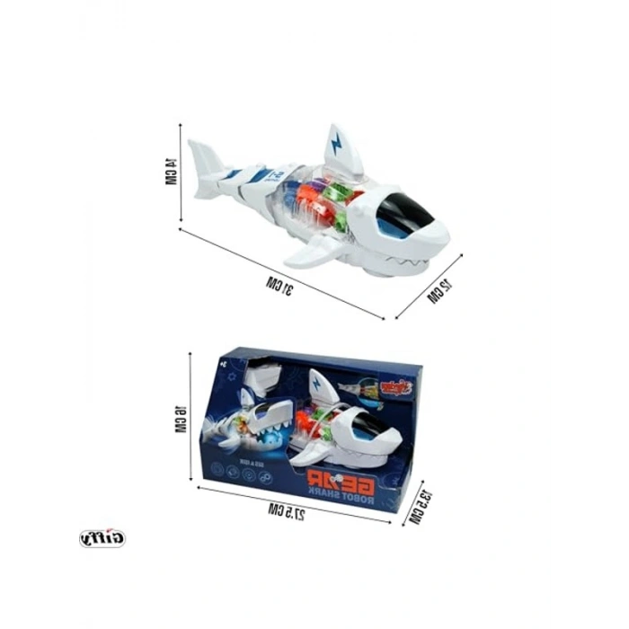 Işıklı ve Sesli Oyuncak Araç - Müzikli Hareketli Köpek Balığı