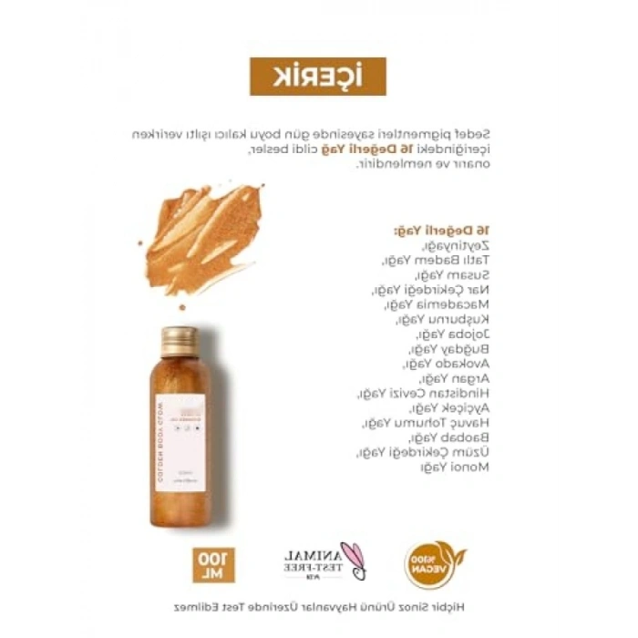 Işıltılı Saç ve Vücut Bakım Yağı 100 ML