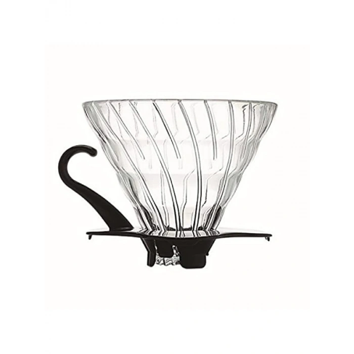 Isıya Dayanıklı Cam V60 Dripper - Siyah