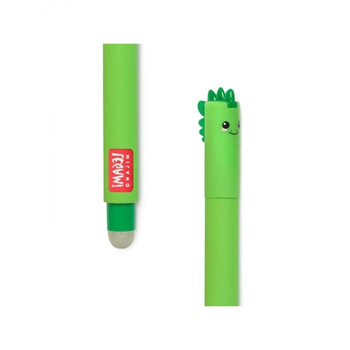 Isıya Duyarlı Yeşil Mürekkep ile Silinebilir Jel Kalem, Dino Temalı