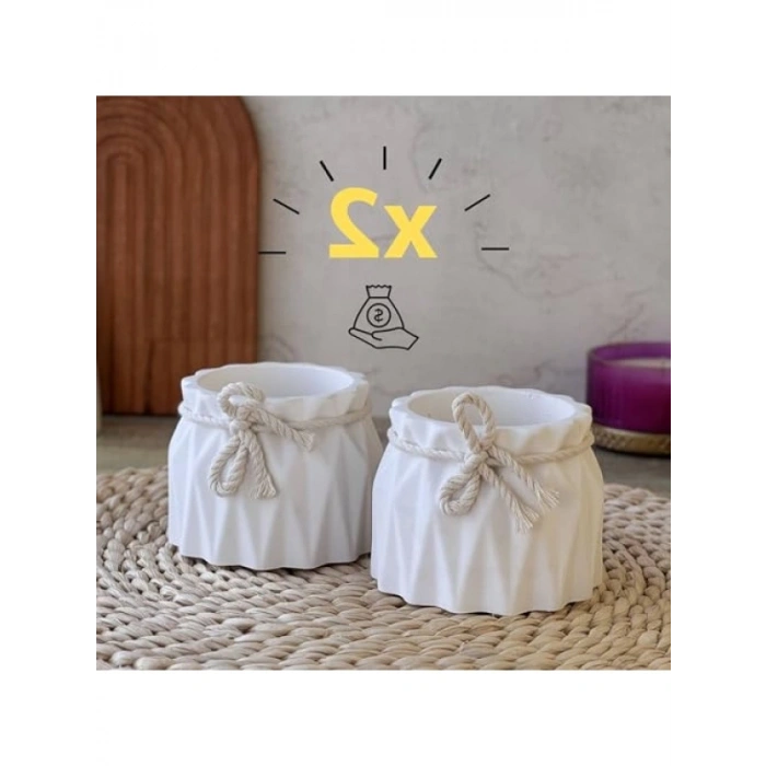 İskandinav Tarzı Beton Saksı Seti, Minimal Tasarım