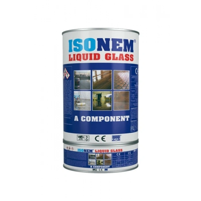 Isonem Lıquıd Glass Sıvı Cam-Şeffaf ve Parlak Su Izolasyonu 2 kg Set
