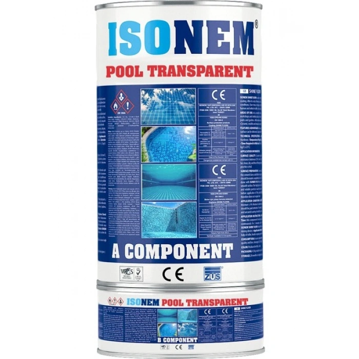İsonem Pool Çift Bileşenli Şeffaf Havuz Yalıtım Boyası 4,5 kg