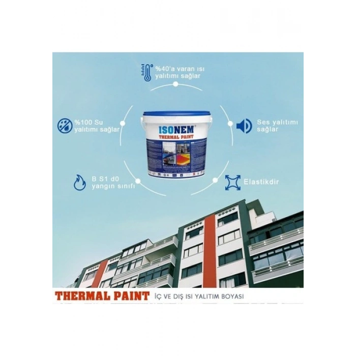 İsonem Thermal Paint İç Ve Dış Cephe Isı Yalıtım Boyası 5 Lt