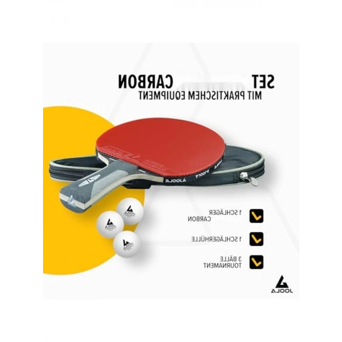 ITTF Onaylı Masa Tenisi Raket Seti - Rakete Dahil 3 Top ve Kılıf