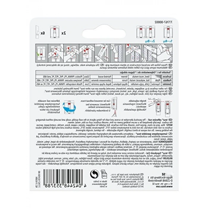 İz Bırakmadan Sökülebilir Yapışkanlı Askı - 4 kg Kapasite, 2 Adet