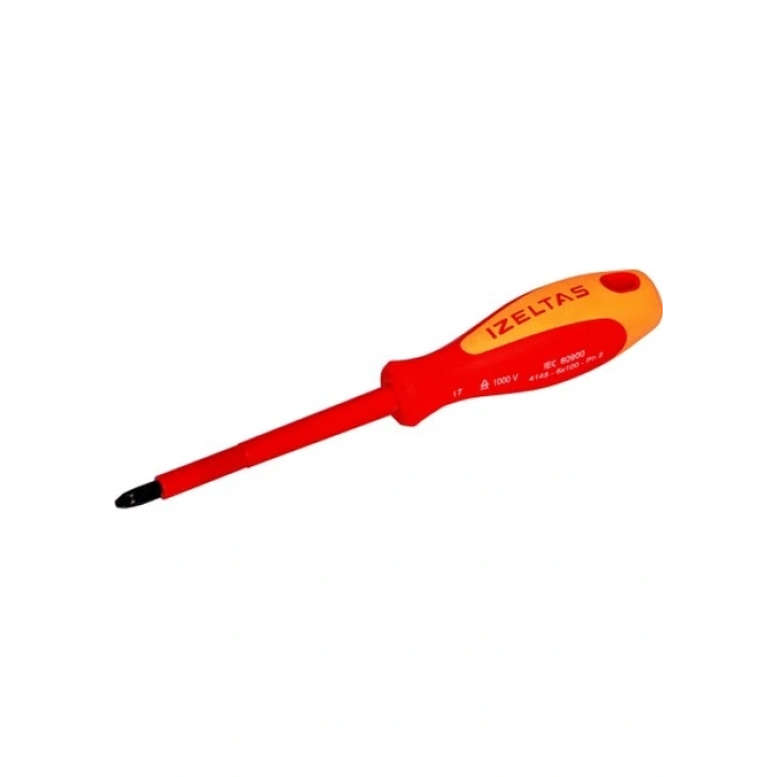 Izeltaş- 4145180360- 3 x 60 Elektrikçi Izoleli Yıldız Tornavida 1000 V