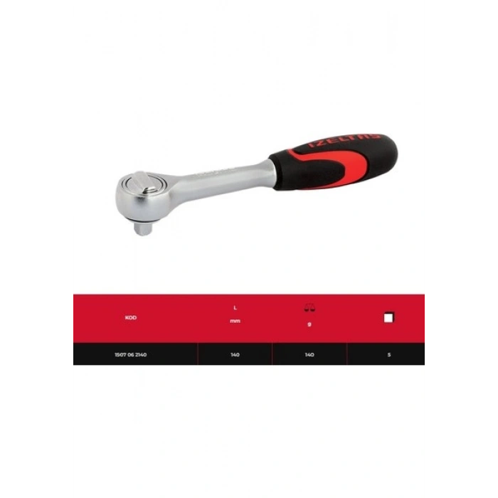 İzeltaş IZELTAS 1/4 Lokma Cırcır Kolu 140 mm