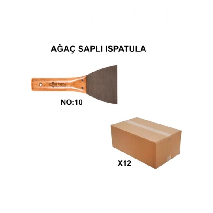 Izmir Fırça Arge Toptan Ağaç Saplı Ispatula No:10 - 12 Adet 006799