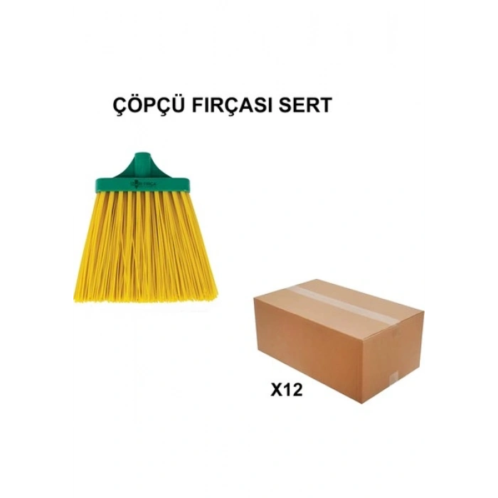 Izmir Fırça Arge Toptan Çöpçü Fırçası Sert -12 Adet