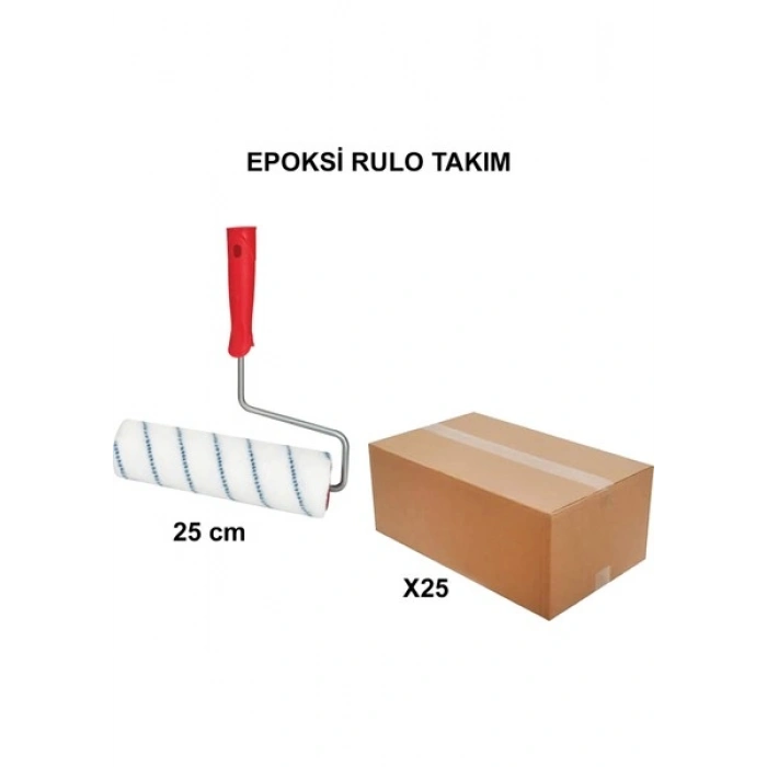 Izmir Fırça Arge Toptan Epoksi Rulo Takım 25 cm 25 Adet 012448