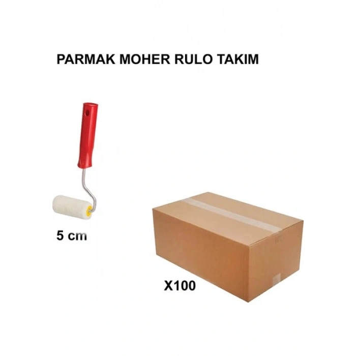 Izmir Fırça Arge Toptan Parmak Moher Rulo Takım 5 CM-100 Adet 010697