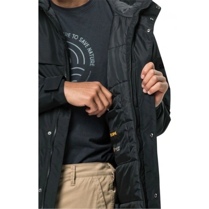 Jack Wolfskin Siyah Erkek Mont 1115471-6000 Wınterlager Parka M