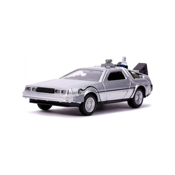 Jada, 253252003, Geleceğe Dönüş 2 Zaman Makinası Oyuncak Araba , Ayrıntılı İç Mekan, 1:32 ölçek, Açılabilir Kapılar, Lisanslı, Back To The Future 2 Time Machine Car