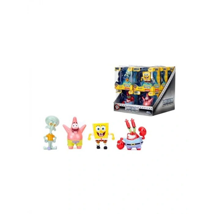 Jada Sünger Bob Sünger Bob Metal Figürler 7 cm, 4 Çeşitli Nickelodeon Koleksiyon Figürleri Sünger, Patricks, Calamard ve Mr Crab, Pencere Kutusu, 8 Yaş (9385212300W01)