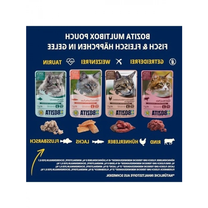 Jöle İçinde Balık ve Etli Kedi Konservesi, 12x85 gr