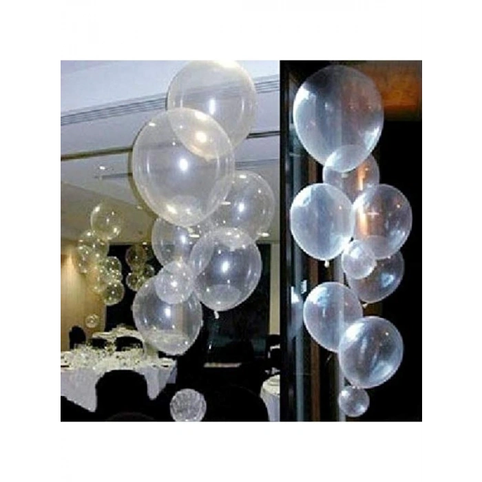 Jumbo Değil, 12 İnç Şeffaf Balon Seti, 20 Adet