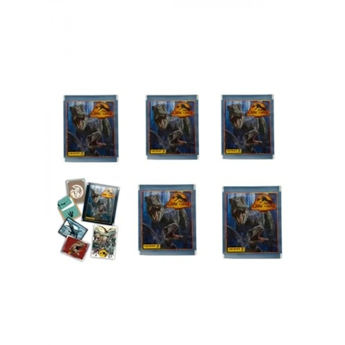 Jurassic Temalı 6lı Çıkartma Seti ile Eğlenceli Oyunlar