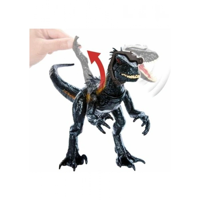 Jurassic World Track N Attack Indoraptor Aksiyon Figürü – Işıklı Göz, Ses Efektli, Koleksiyon ve Hediye İçin, Çocuk ve Yetişkinlere Uygun