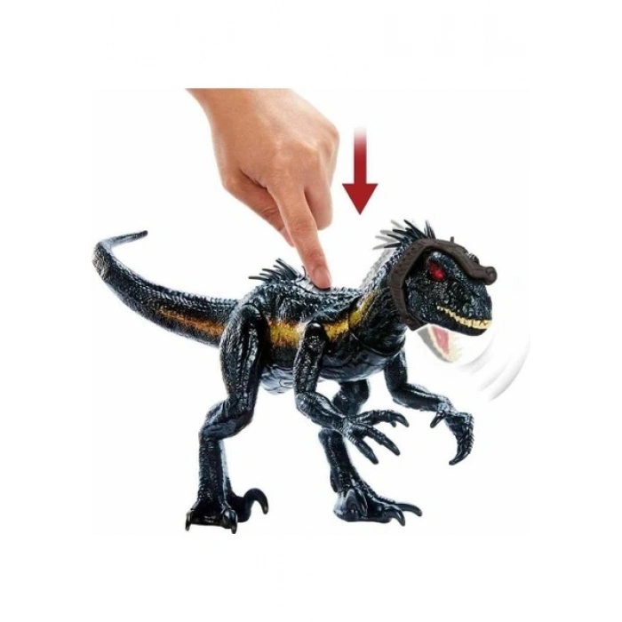 Jurassic World Track N Attack Indoraptor Aksiyon Figürü – Işıklı Göz, Ses Efektli, Koleksiyon ve Hediye İçin, Çocuk ve Yetişkinlere Uygun