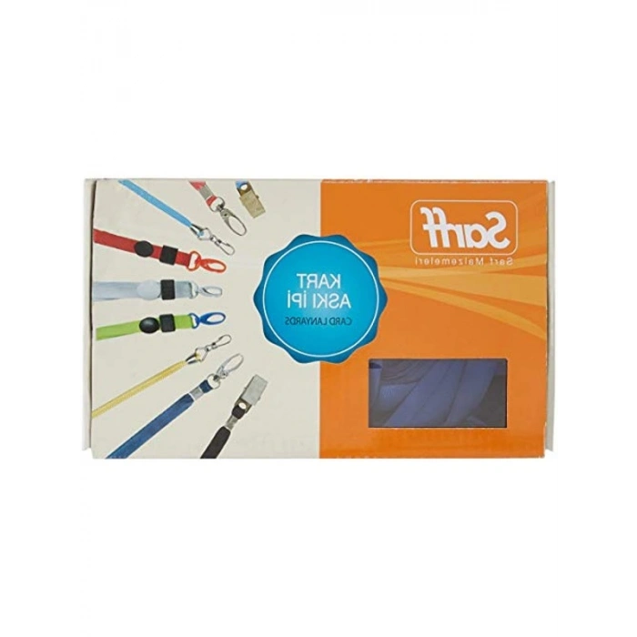 K-1502 PLS Plastik Akrep Kancalı Kart Askı İpi 1,5cm 50li Kutu - Lacivert
