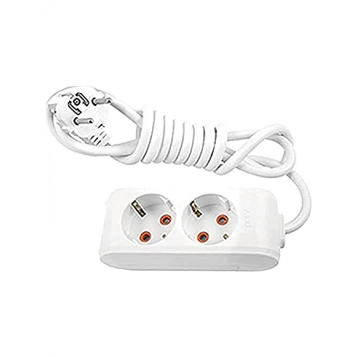 Kablolu 2li Topraklı Çoklayıcı Priz