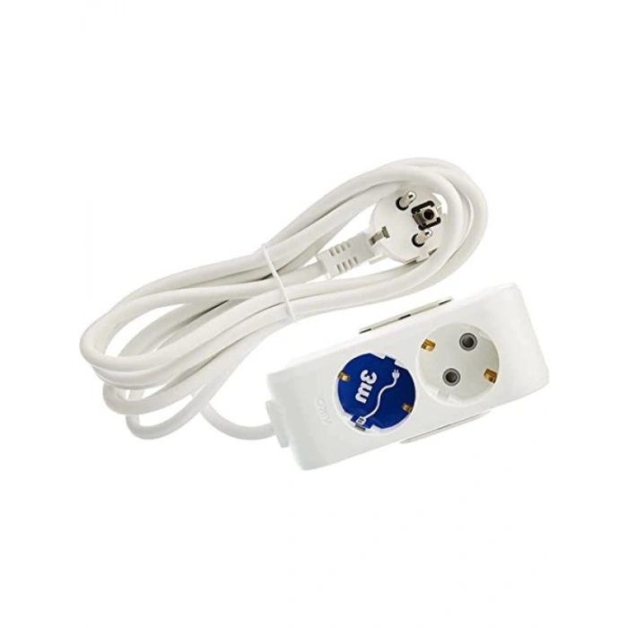 Kablolu 2li Topraklı Çoklayıcı Priz
