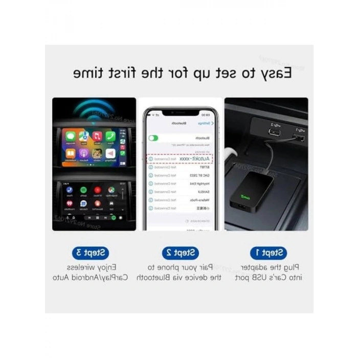 Kablosuz Adaptör ile CarPlay ve Android Auto, 2017-2023 Model Araçlar İçin