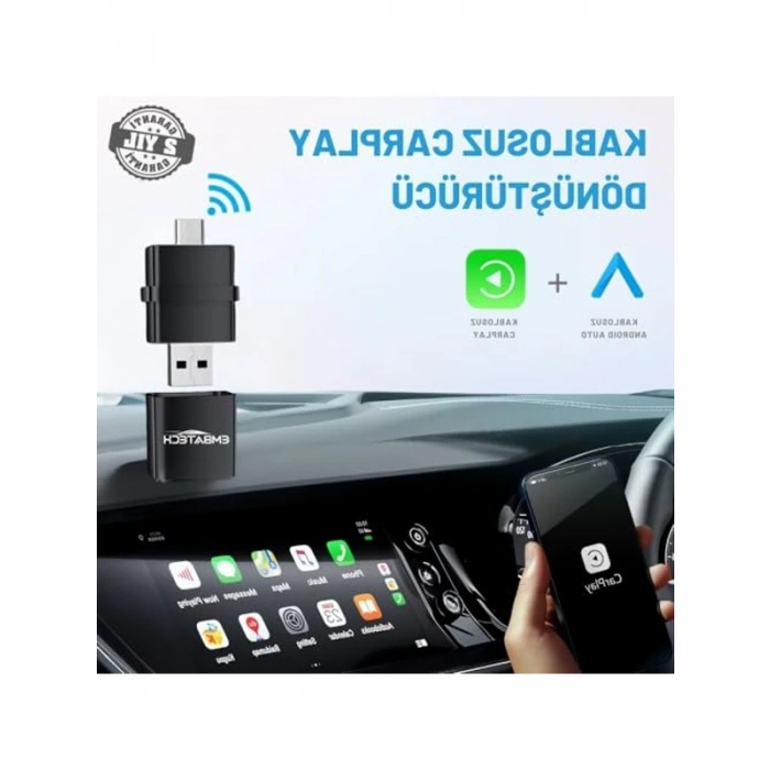 Kablosuz Android Auto ve Carplay Adaptörü, Araç İçi Kullanım için