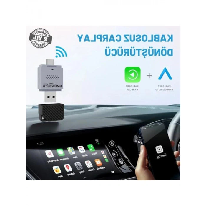 Kablosuz Android Auto ve Carplay Adaptörü, EMT-004