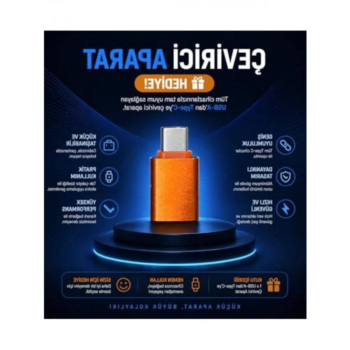 Kablosuz Araç Ekran Yansıtıcı ve Adaptör, 4-İN-1