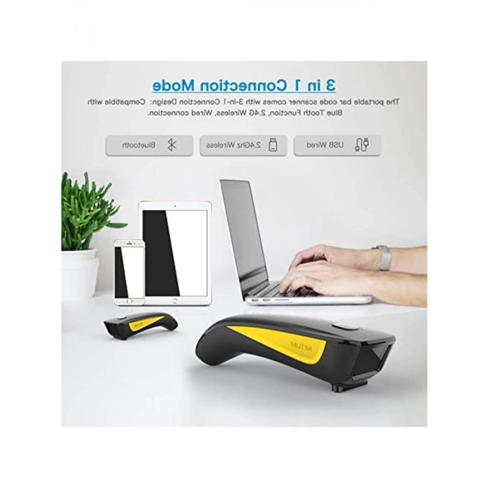 Kablosuz Barkod Okuyucu - Bluetooth Uyumlu, Kompakt Tasarım