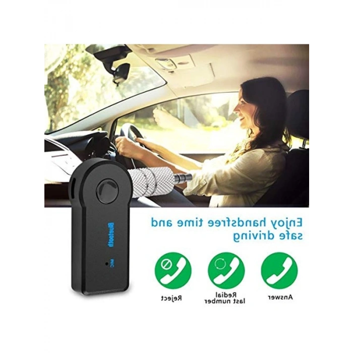 Kablosuz Bluetooth AUX Adaptörü, 3.5mm ile Taşınabilir Ses Alıcısı