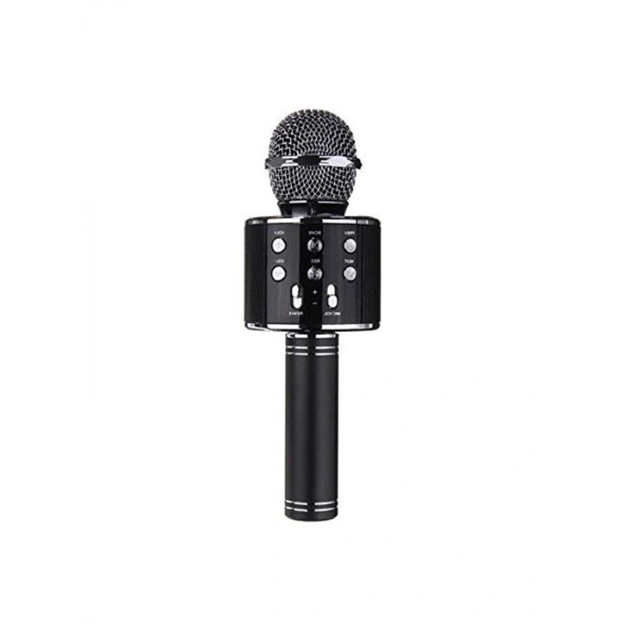 Kablosuz Bluetooth Karaoke Mikrofon - Şarjlı, Siyah