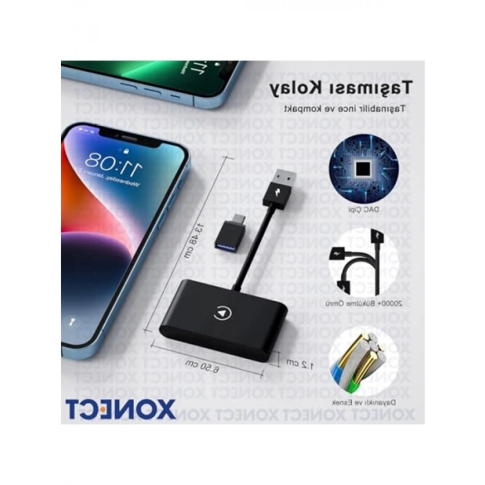 Kablosuz CarPlay Adaptörü, Aracınızda Kablolu Bağlantıyı Kaldırın