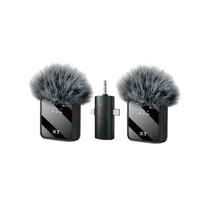 Kablosuz Çift Yaka Mikrofon - Ses Kaydı - Tak Çalıştır